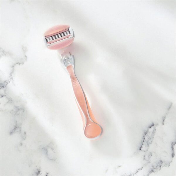 Gillette Venus Comfortglide Spa Breeze Women's Razor Plus 3 2-In-1 Razor Blade Refills With Shaving Gel Bars Set - Image 4