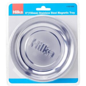 Hilka 6 Inch Diameter Stainless Steel Magnetic Tray – Silver
