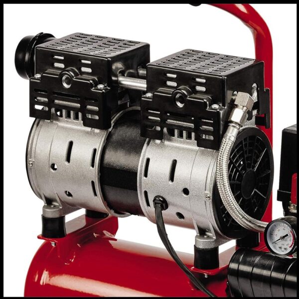 Einhell TE-AC 110/6 Silent Plus Air Compressor 550W 8 Bar 116 PSI 240V - Red - Image 6