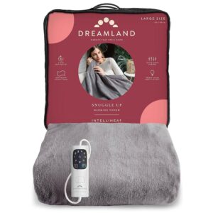 Dreamland Relaxwell Luxury Snuggle Up Warming Heated Throw Blanket 120X160cm – Grey