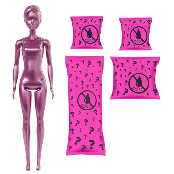 Barbie Colour Reveal Shimmer Purple Tube Surprise Doll With 7 Surprises In 1 Package - Pink - Image 3