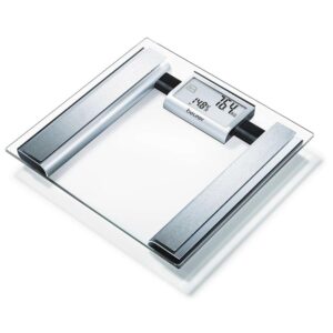 Beurer Glass Diagnostic Bathroom Scale Body Composition 150kg Capacity – Silver