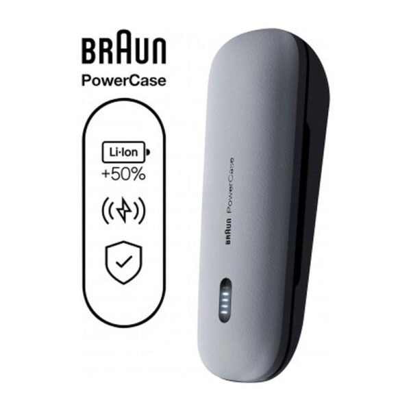 Braun Series 9 And 8 PowerCase Electric Shaver Charging Case - Grey - Image 2