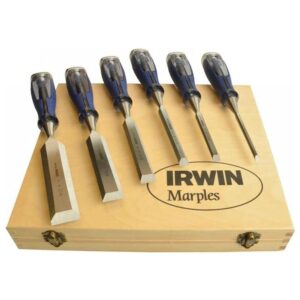 Irwin Marples M750 Splitproof Pro Bevel Edge Chisel Set – 6 Piece