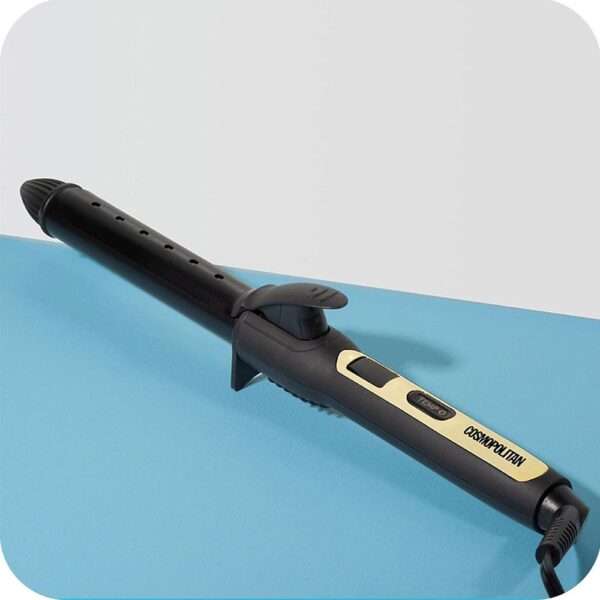 Cosmopolitan Hair Curling Tong Curling Wand Hair Styler Ceramic Coated Barrel - Black And Gold - Image 3