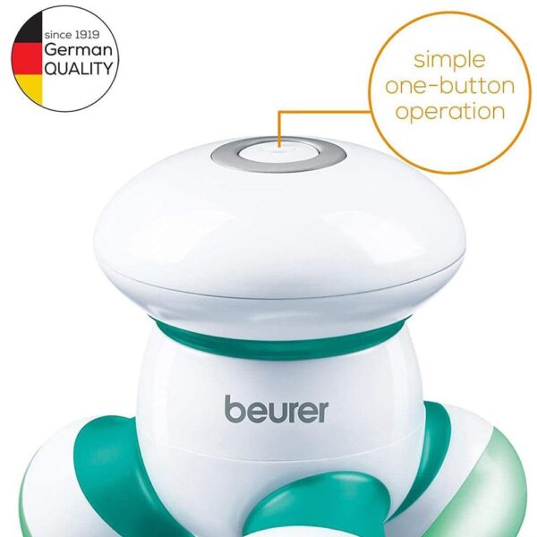 Beurer Mini Massager With LED Light Gentle Vibration Massage Small And Handy - Green - Image 2