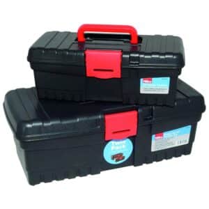 Hilka Hobby Tool Box 16 Inch And 12 Inch Twin Pack Set – Black