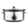 Swan Stainless Steel Slow Cooker 320 W 6.5 Litre - Silver - Image 2