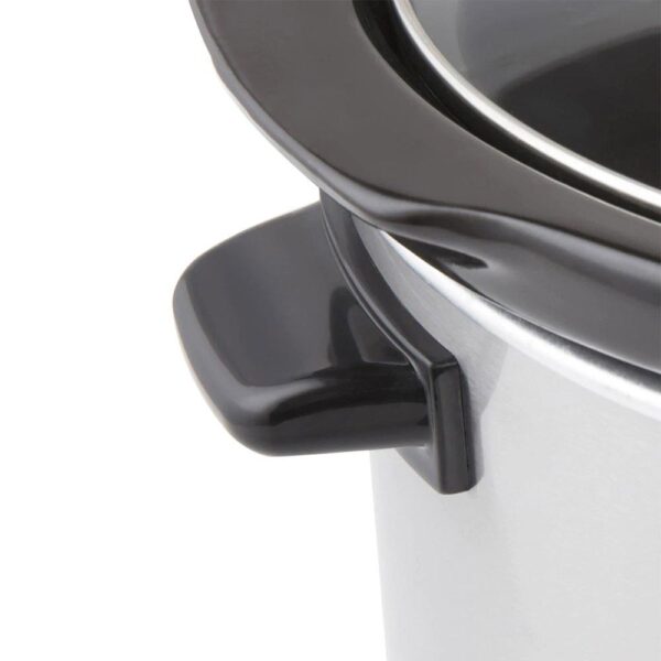 Swan Stainless Steel Slow Cooker 320 W 6.5 Litre - Silver - Image 3