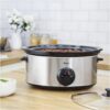 Swan Stainless Steel Slow Cooker 320 W 6.5 Litre - Silver - Image 6