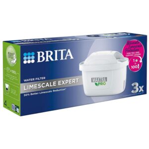 Brita Maxtra Pro Limescale Expert Water Filter Cartridge 3 Pack – White