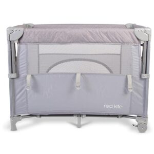 Red Kite Dreamer Bedside Travel Crib With Newborn Bassinette – Soft Grey