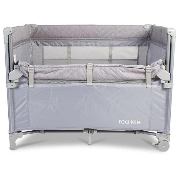 Red Kite Dreamer Bedside Travel Crib With Newborn Bassinette - Soft Grey - Image 3