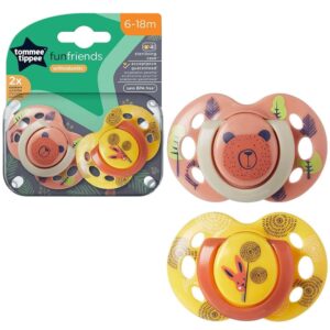 Tommee Tippee Fun Style Orthodontic Soothers Pack of 2 – Assorted