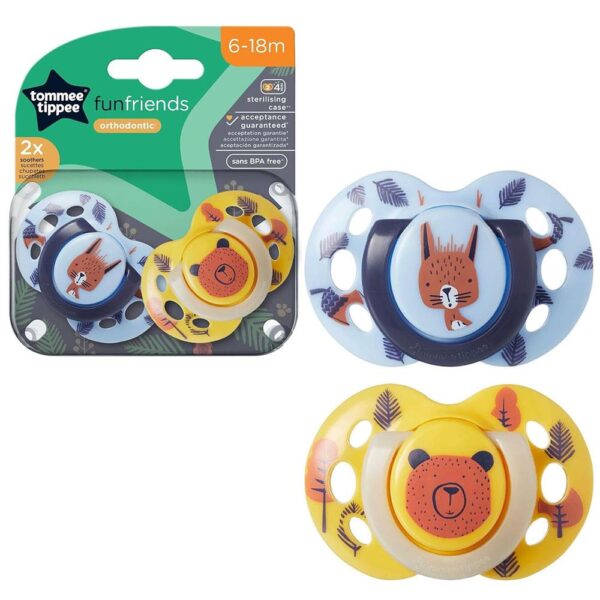 Tommee Tippee Fun Style Orthodontic Soothers Pack of 2 - Assorted - Image 2