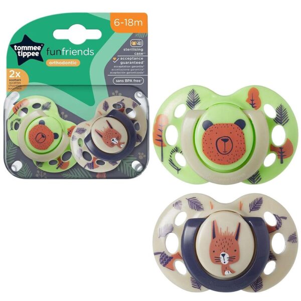Tommee Tippee Fun Style Orthodontic Soothers Pack of 2 - Assorted - Image 3