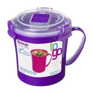 Sistema To Go Microwave Soup Mug 656ml – Assorted Colours