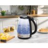 Daewoo LED Illumination Glass Jug Kettle 2200W 1.7 Litres - Silver - Image 2