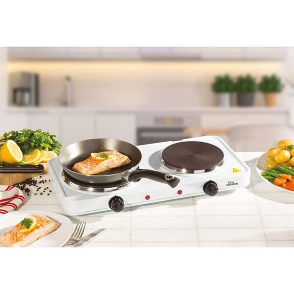 Fine Elements Double Hot Plate Stainless Steel 2500W - White - Image 3