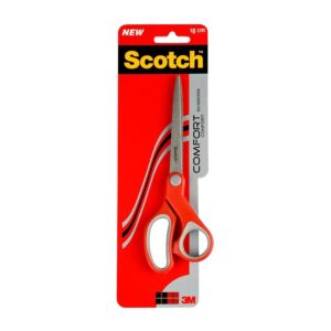 Scotch Comfort Scissors 18cm With Soft Grip Handle Stainless Steel – Red
