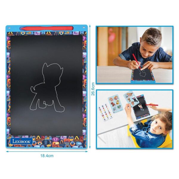 Lexibook Paw Patrol 11 Inch Learning Drawing E-ink Tablet With Stencils - Multicolour - Image 3