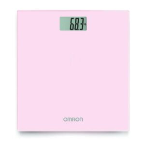 Omron Digital Bathroom Scales With KG ST And LB Measurement 150kg Weight Capacity – Pink Blossom