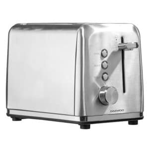 Daewoo Kensington 2 Slice Toaster Stainless Steel 850W – Silver