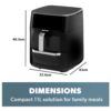 Daewoo Actuate Range Space Saving Split Drawer Air Fryer 1700W 11 Litres - Black - Image 5