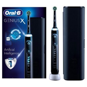 Oral-B Genius X Electric Toothbrush With Artificial Intelligence 1 Toothbrush Head And Travel Case – Black