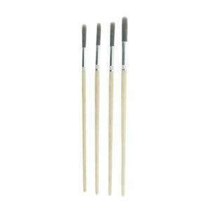 Coral Precision Artist Round Fitch Paint Brushes With Platinum Easy Clean Filaments 5 Piece Pack Set