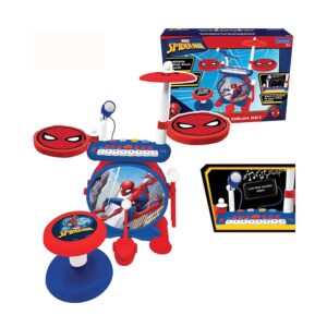 Lexibook Spider-Man Electronic Luminous Drums Set With Seat – Multicolour