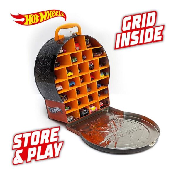 Hot Wheels Wheel Shaped Storage Car Case Carrying Handle Up To 29 Vehicles - Multicolour - Image 7