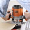 Black & Decker 1/4 Inch Plunge Router 1200W 6.35mm With Accessories And Kitbox 240V - Black/Orange - Image 5