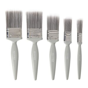 Harris Essentials Walls & Ceilings Paint Brush 5 Pack – Silver/Grey