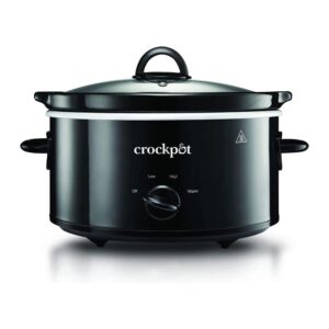 Crock-Pot Slow Cooker With 3 Heat Settings Ceramic Bowl 190W 3.7 Litres – Black
