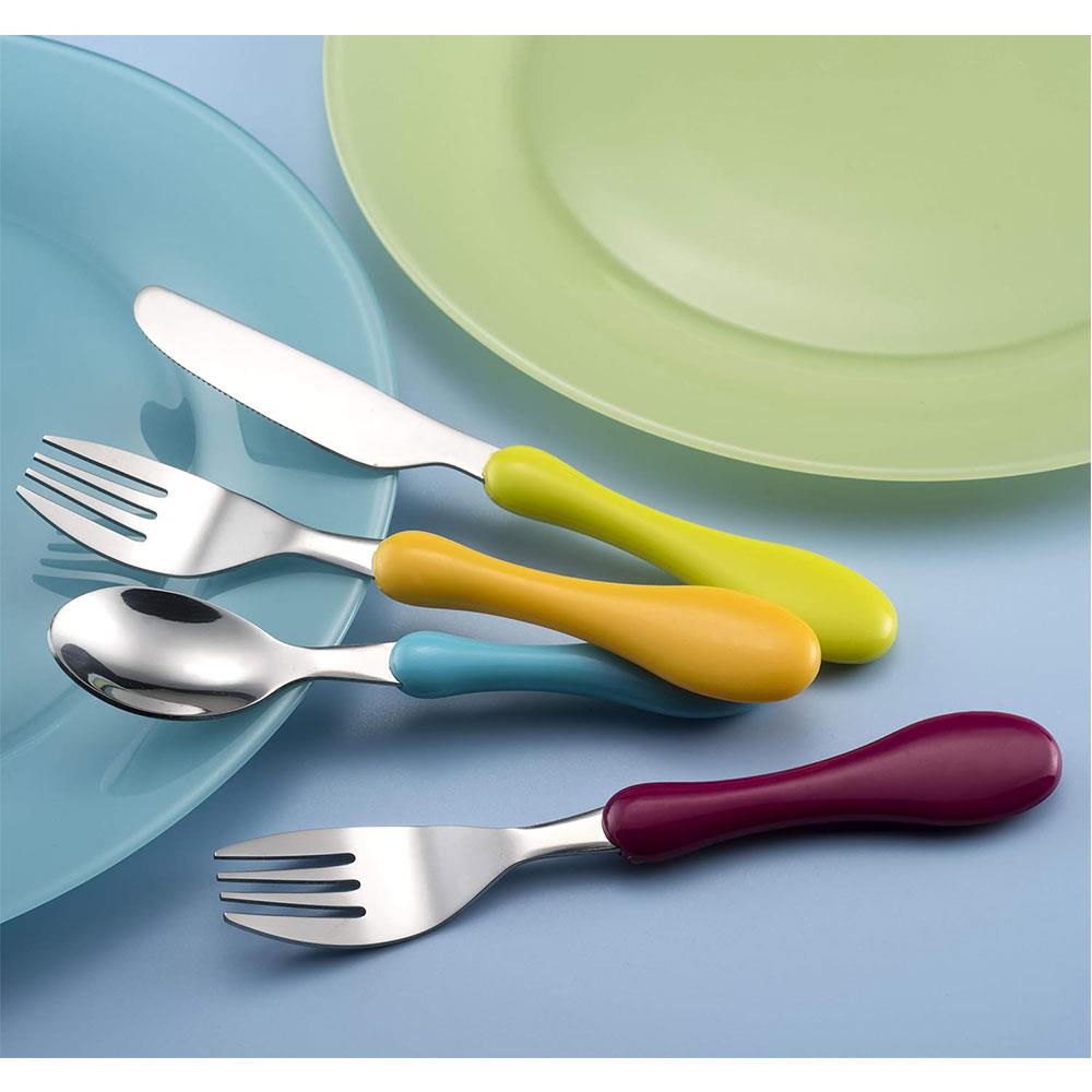 Amefa Retail Nuage Fuchsia Childrens Cutlery S3 Tube 3 Piece - Red - Image 4