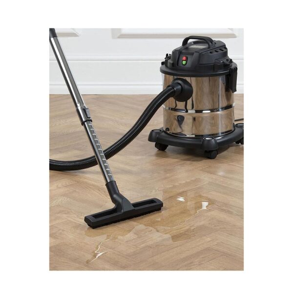 Daewoo Wet & Dry Cylinder Vacuum Cleaner 1000W 20 Litres Dust Tank - Silver - Image 3