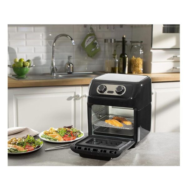 Daewoo Rotisserie Air Fryer Oven With 3 Trays And Stick 12 Litres 5000W - Black - Image 3
