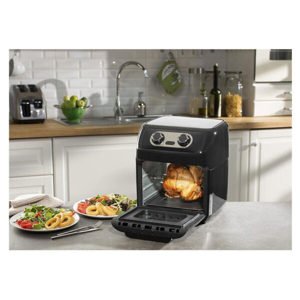 Daewoo Rotisserie Air Fryer Oven With 3 Trays And Stick 12 Litres 5000W - Black - Image 4
