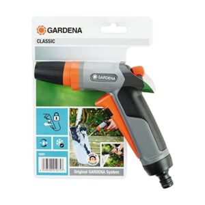 Gardena Classic Cleaning Water Nozzle And Spraying With Impulse Trigger And Lock – Orange/Grey