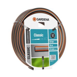 Gardena Classic Hose 13mm (1/2 Inch) 15m 22 Bar Burst Pressure – Assorted Colour