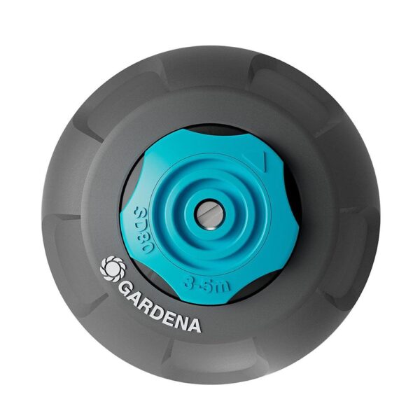 Gardena Pop-Up Sprinkler SD80 With Spray Nozzle 1/2 Inch Female Thread 28-80 m²- Black/Turquoise - Image 4