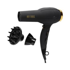 Hot Tools Pro Signature Salon Ionic Hair Dryer 2000W AC Motor With Diffuser 3 Heat/2 Speed – Black