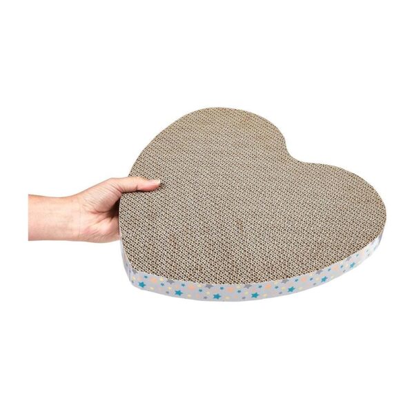 Petface Little Cardboard Heart Cat Scratcher - Multicolour - Image 3