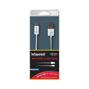 Infapower Micro USB To USB Cable 1 Metre – White