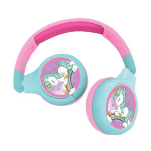 Lexibook Unicorn Bluetooth And Wired Foldable Kids Headphones – Multicolour