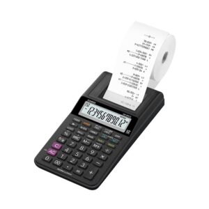 Casio Compact 12 Digit Display Printing Calculator – Black