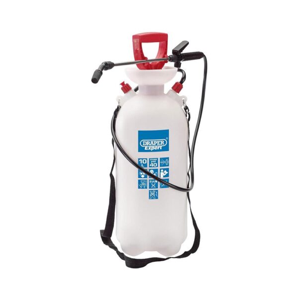 Draper Expert EPDM Pump Sprayer 10 Litres - White/Red/Black - Image 2
