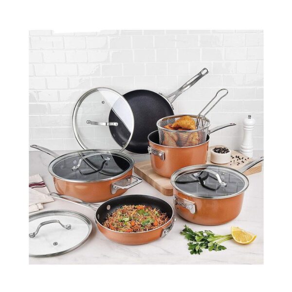 Gotham Steel Stack Master Copper Pan Set - 10 Pieces - Image 2