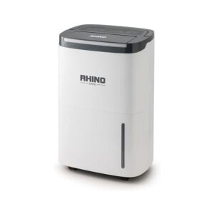Rhino H03602 Domestic Dehumidifier 20 Litres With High & Low Settings Timer 230V – White
